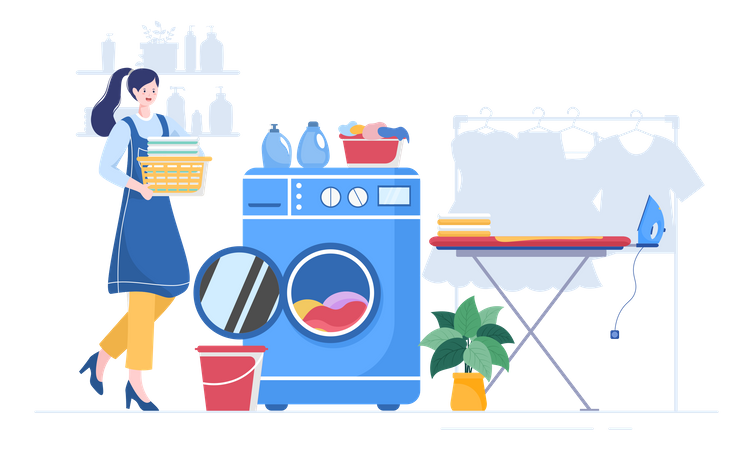 Laundry wash  Illustration