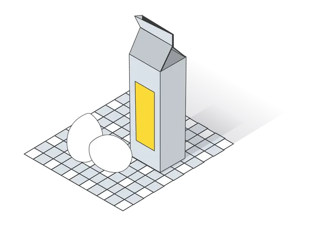 Leite e ovo  Ilustração