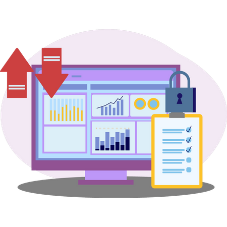 Les données sont en cours de transfert depuis le moniteur  Illustration