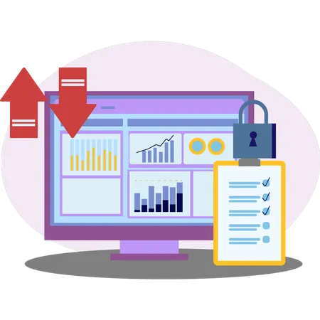 Les données sont en cours de transfert depuis le moniteur  Illustration