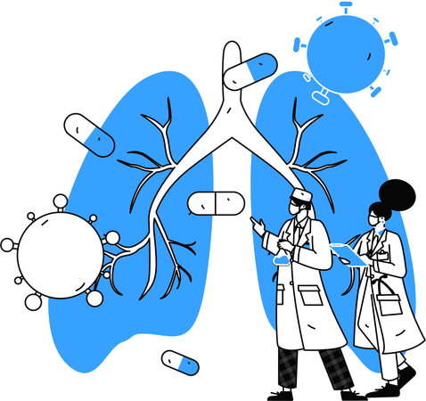 Les médecins diagnostiquent le cancer du poumon grâce au rapport du patient  Illustration