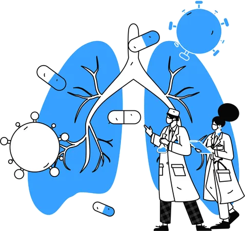 Les médecins diagnostiquent le cancer du poumon grâce au rapport du patient  Illustration