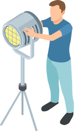 Light technician  Illustration