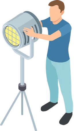 Light technician  Illustration