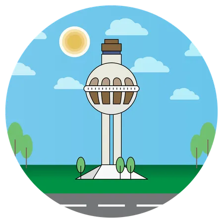 Lighthouse Jeddah Saudi Arabia Traffic Control Tower  Illustration