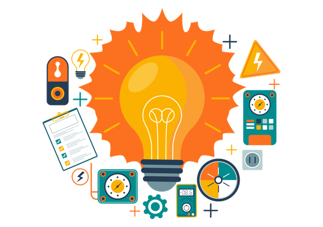 Lighting and Electricity Energy  Illustration