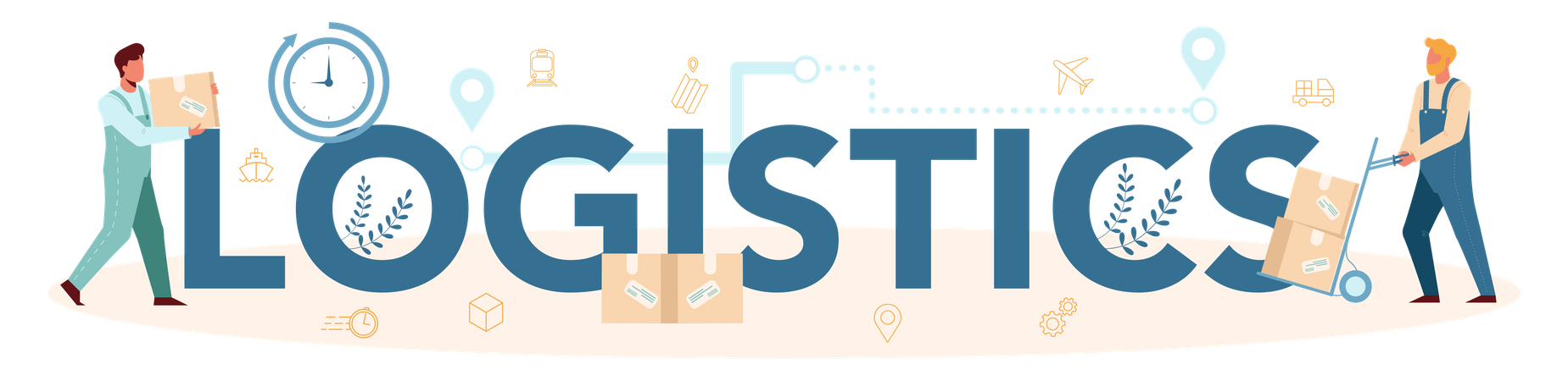 Logistik- und Lieferservice  Illustration