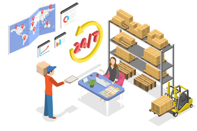 Logistiklieferant  Illustration