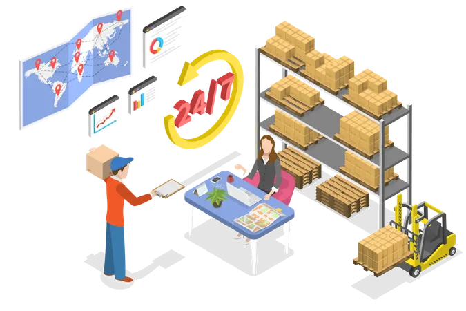 Logistiklieferant  Illustration