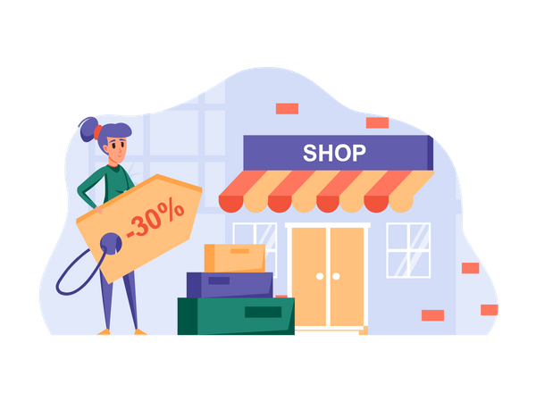 Loja de compras on-line  Ilustração