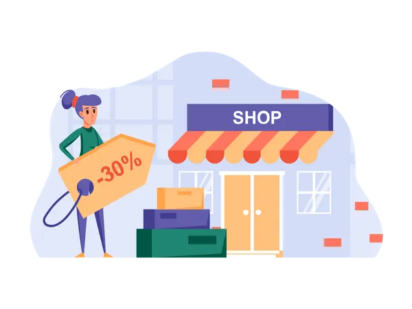 Loja de compras on-line  Ilustração