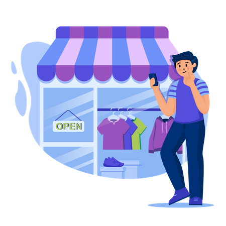 Loja de compras on-line  Ilustração