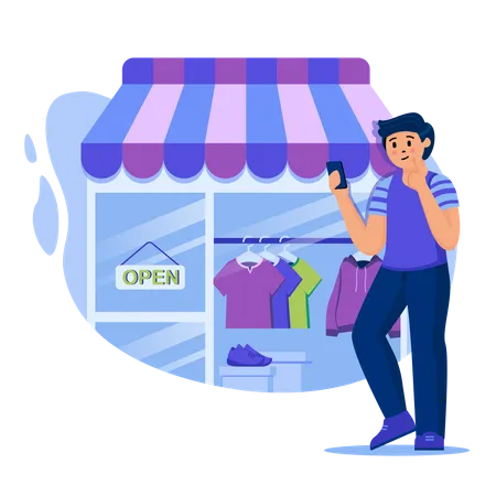 Loja de compras on-line  Ilustração