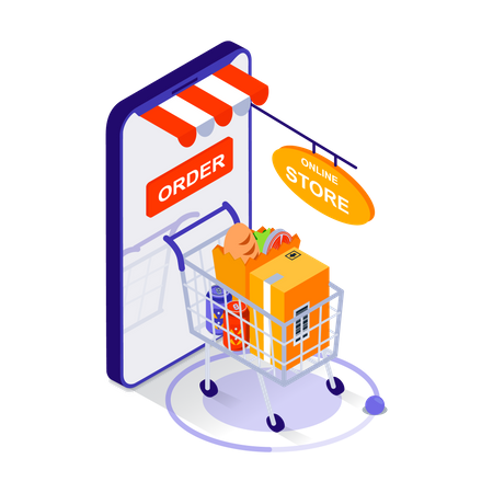 Loja de compras on-line  Ilustração