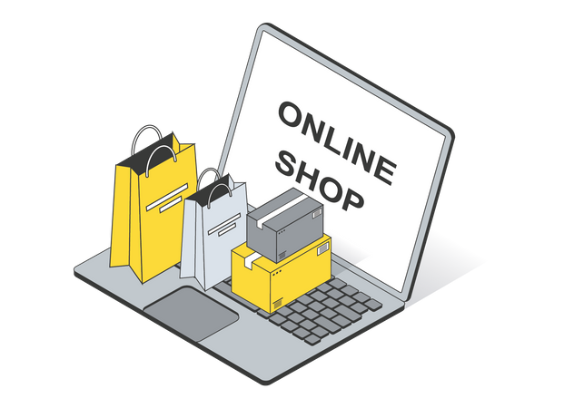 Loja de compras on-line  Ilustração