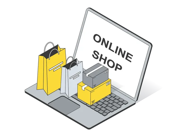 Loja de compras on-line  Ilustração