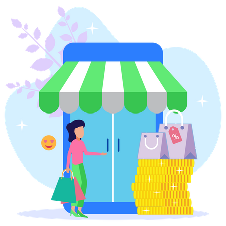 Loja de compras on-line  Ilustração