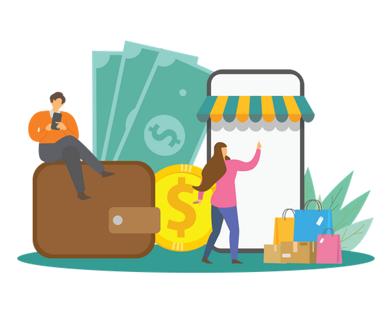 Loja de compras on-line  Ilustração