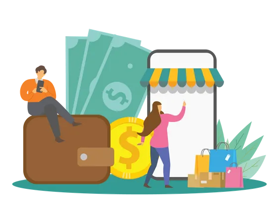 Loja de compras on-line  Ilustração