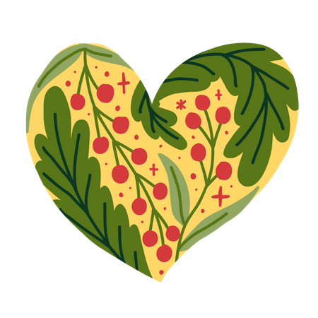 Loveshaped plants  Illustration