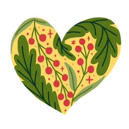 Loveshaped plants  Illustration