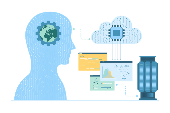 Machine learning  일러스트레이션