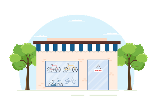 Magasin de cycles  Illustration