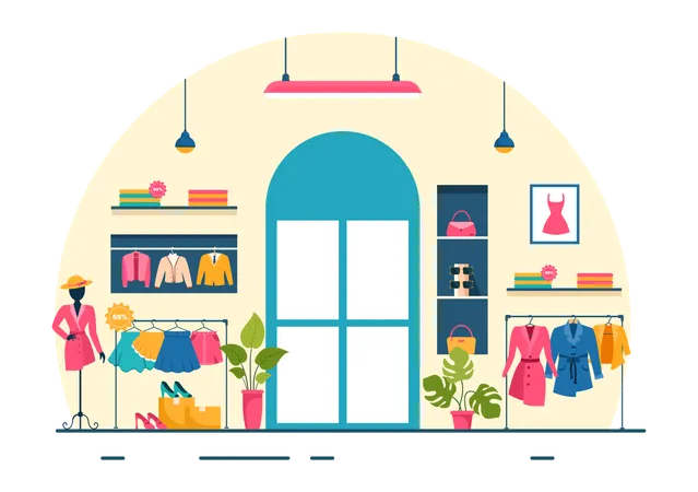 Magasin de vêtements  Illustration