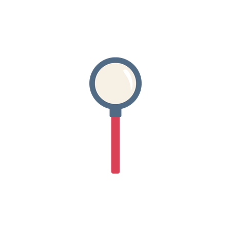 Magnifying glass on handle  Illustration