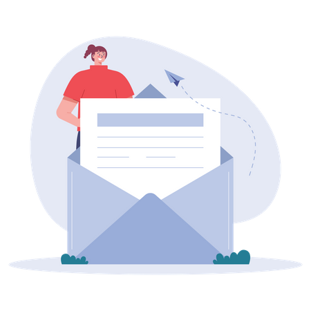 Mail Communication  Illustration