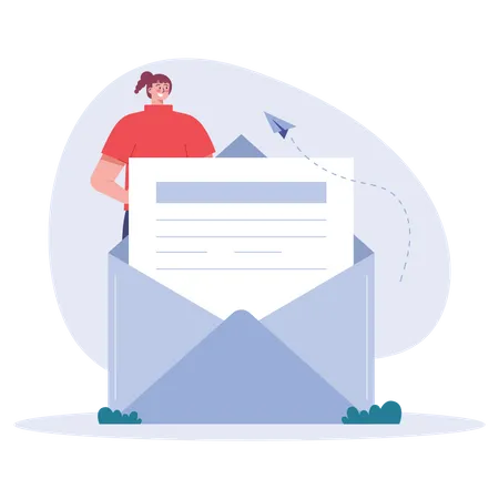 Mail Communication  Illustration