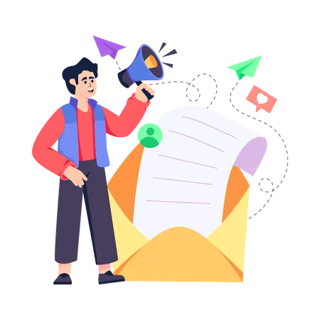 Mail Marketing  Illustration