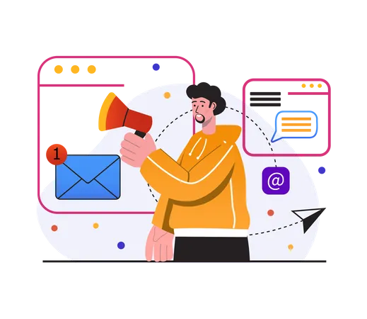 Mail marketing  Illustration