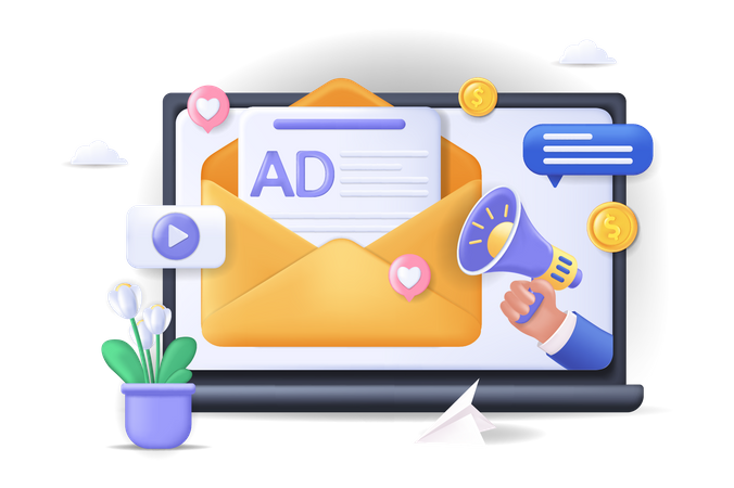 Mail marketing  Illustration