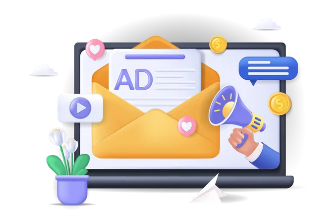 Mail marketing  Illustration