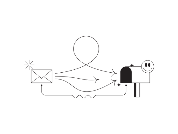 Mail sending time and process  Illustration