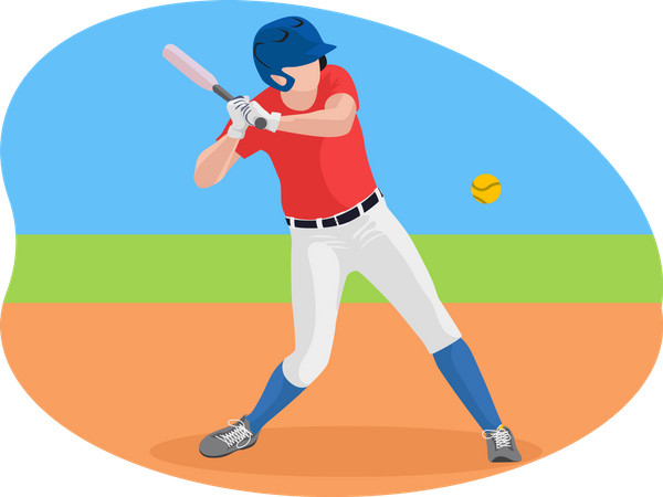 Male baseball player  Illustration