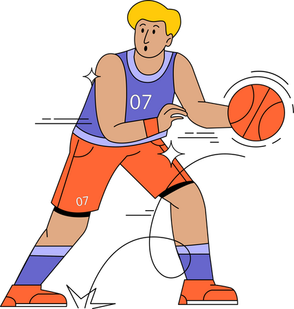 Male basketball player  イラスト