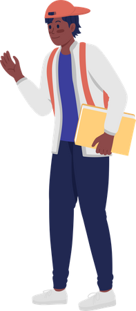 Male college student  Illustration