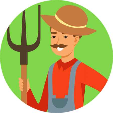 Male farmer  イラスト