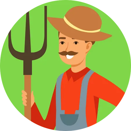 Male farmer  イラスト