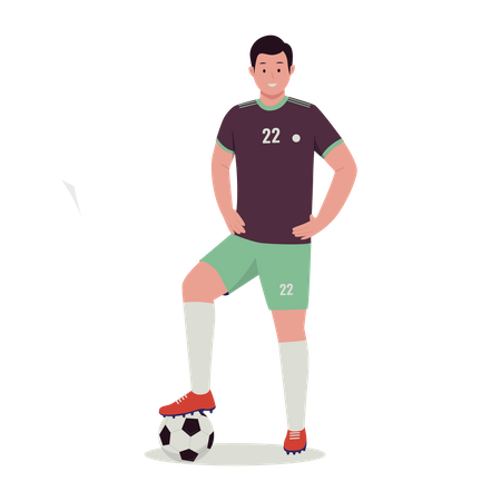 Male Football player  Illustration