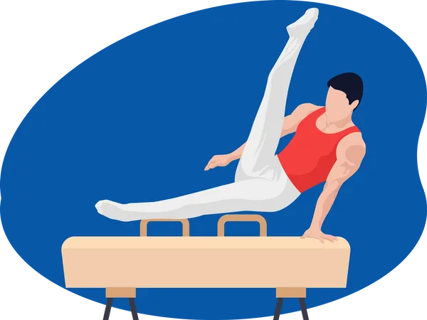 Male gymnast  Illustration