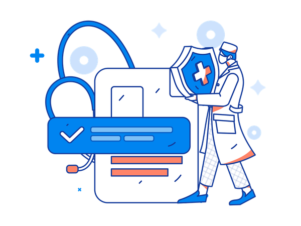 Male Lab researcher  Illustration