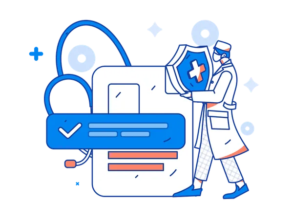 Male Lab researcher  Illustration