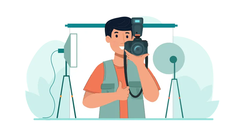 Male photographer  Illustration