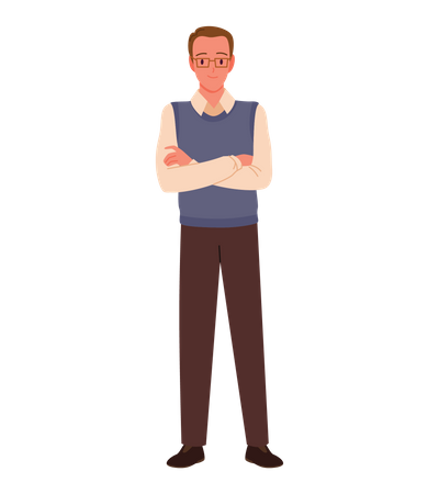 Male Professional Teacher  Illustration