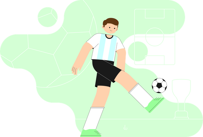 Male Soccer Player  Illustration