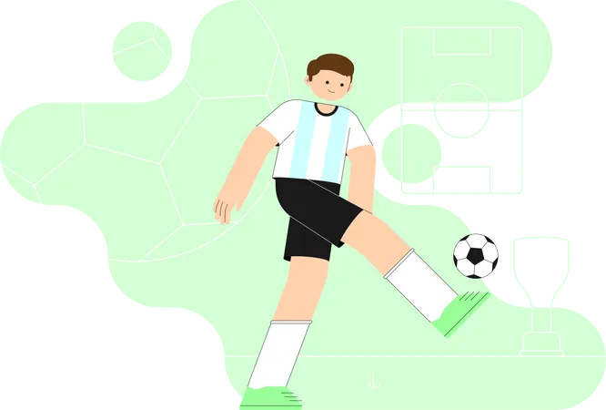 Male Soccer Player  Illustration