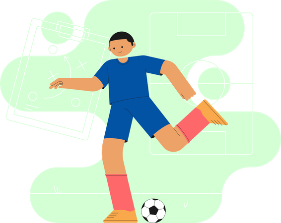 Male Soccer Player  Illustration